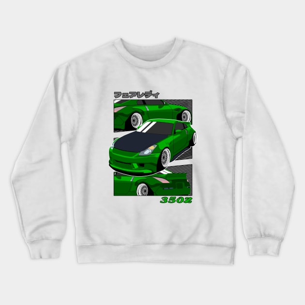 Green Nissan 350z Fairlady Z Crewneck Sweatshirt by Rebellion Store